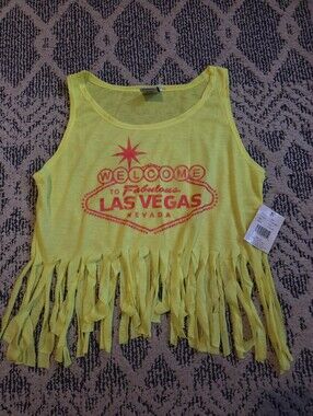 Yellow Fringe Las Vegas Tank Top